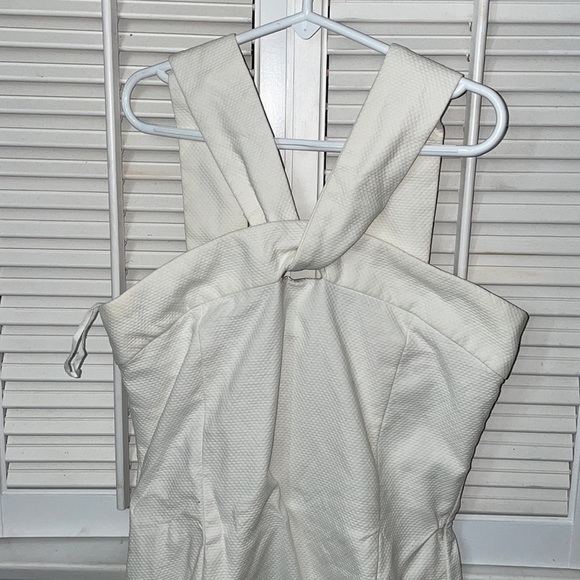 CK Bradley NY white criss cross dress wedding bride party birthday rush sorority - Picture 2 of 5